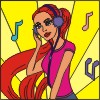 1 MP3 Music Girl - colouring