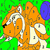 Alone wild tiger coloring