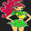 Angry college girl coloring
