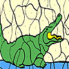 Angry crocodile coloring