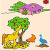 Animals on the farm coloring