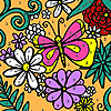 Assorted flowers garden coloring