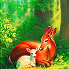 Beauty deers family slide puzzle