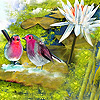 Birds chatting slide puzzle