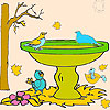 Birds in the park coloring