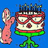Birthday dog coloring