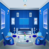 Blue living room escape
