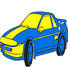 Blue luxury car coloring