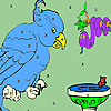 Blue parrot and friends coloring