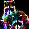 Bright striped raccoons slide puzzle