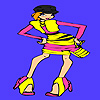 City rocker girl coloring