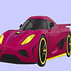 Claret red faster car coloring