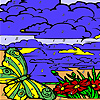 Clouds and butterfly coloring