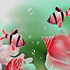 Colorful fishes in the sea slide puzzle