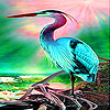 Colorful heron slide puzzle