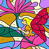 Colorful little fairy coloring