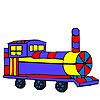 Colorful long wagon coloring