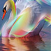Colorful swan slide puzzle