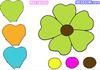 Coloring five petal flower