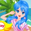 Comic Beach Girl