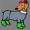 Cool dog coloring
