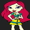 Cute skirt girl coloring