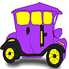 Cute vintage car coloring