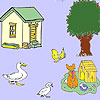 Dog and farmhouse coloring