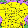 Elderly elephant coloring