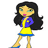 Elegant girl coloring