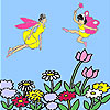 Fairies in the garden coloring