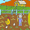 Farmer and vegetables coloring