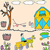Farmer in the garden coloring