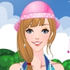 Fashion girl at karon beach