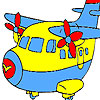 Fast cute airplane coloring