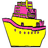 Fast and big  ship coloring