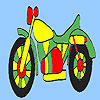 Fast colorful motorbike coloring