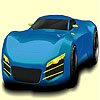 Fast green car coloring