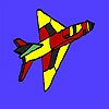 Fast jet on the sky coloring