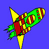 Fast missile in space coloring