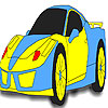 Fast yellow car coloring