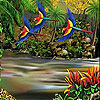 Flying parrots slide puzzle
