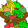 Fruit on a plate coloring