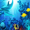 Funny deep sea fishes slide puzzle