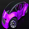 Futuristic pink car puzzle