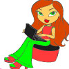 Girl in the Chat Coloring