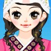 Girl Wearing Korean Costumes