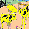 Grazing cows coloring