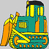 Green tractor coloring
