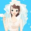 Happy bride dress up